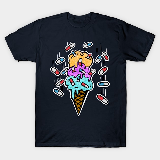 "Millennial Candy", “chill pills” ice cream with medication sprinkles T-Shirt by SubtleSplit